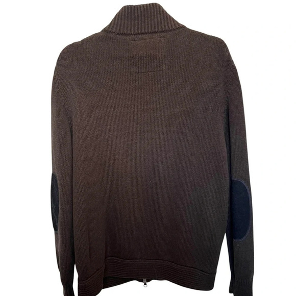 Viyella Men’s Grandpa Core Patched Full Zip Sweater Brown Size XL - Picture 2 of 7